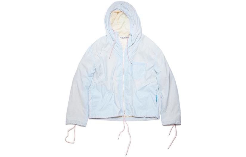 Order Acne Studios SS23 男士純色抽繩連帽外套霧藍色 B90689-AAT