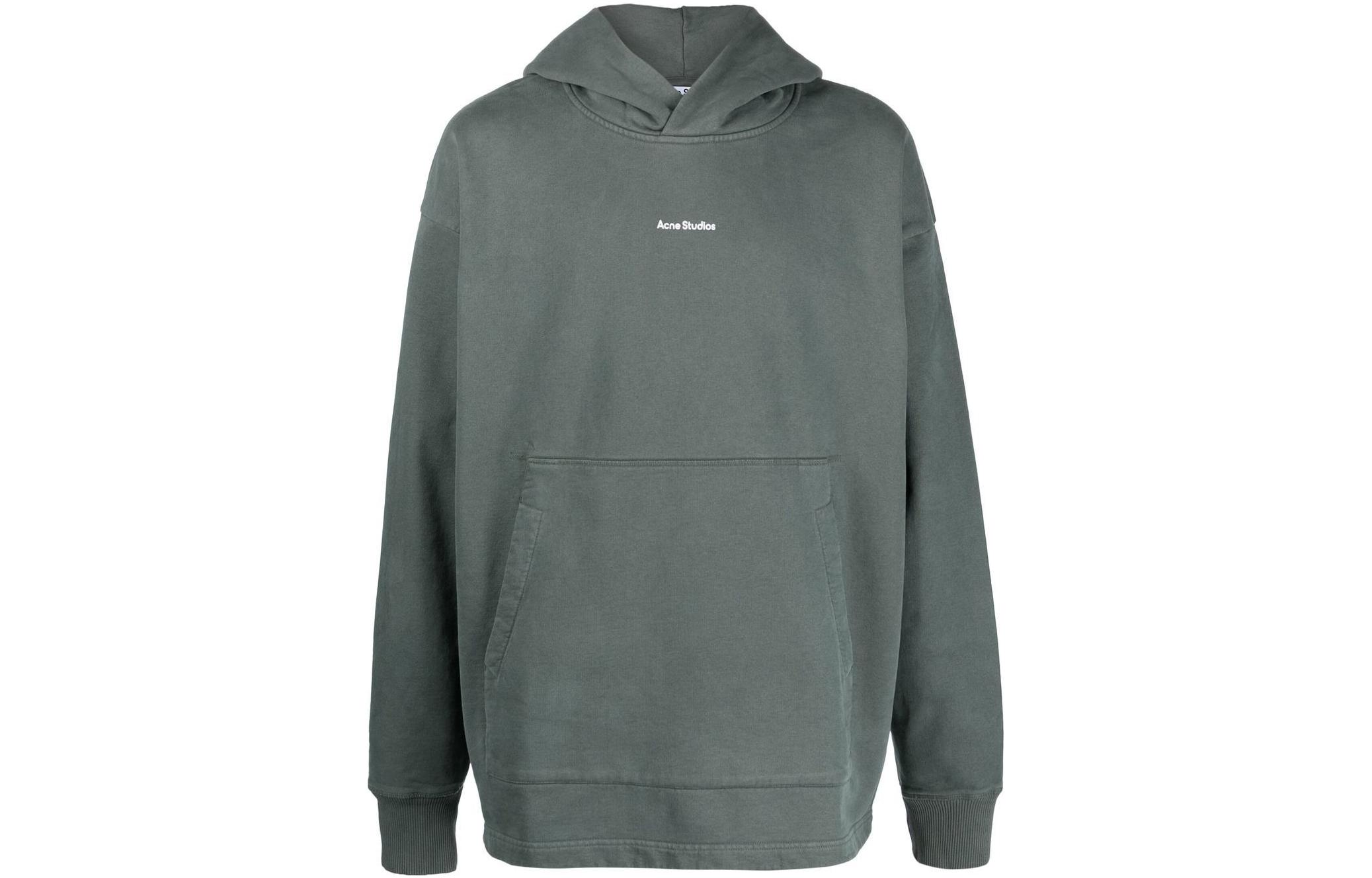 Acne Studios SS23 Solid Embroidered Green Hoodie for Men. BI0139CA3 圖 2