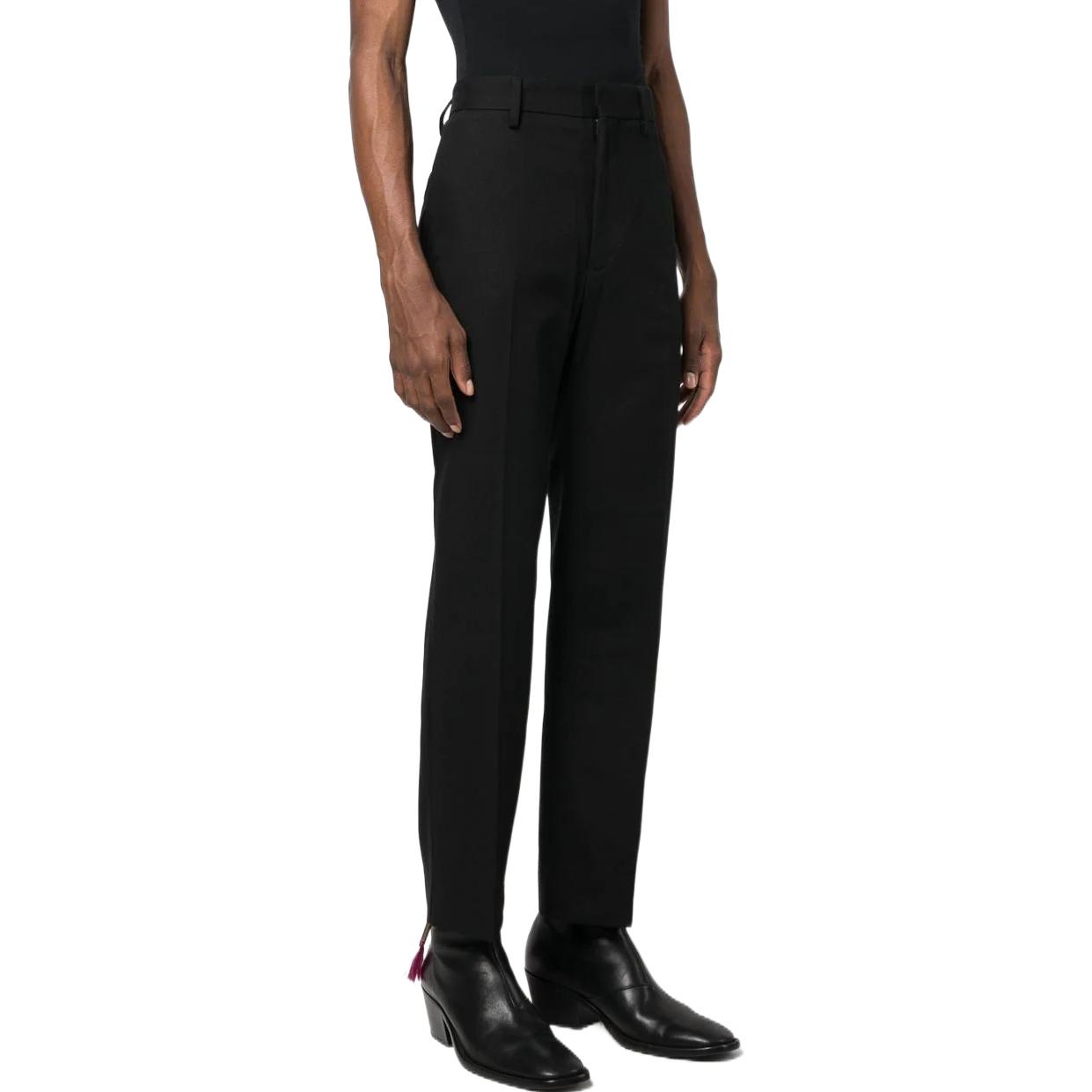 Purchase 아크네 스튜디오 SS23 솔리드 스트레이트 레그 캐주얼 팬츠 - 블랙 BK0496-900