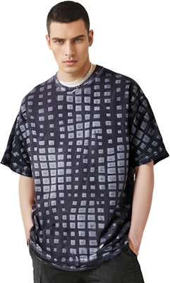 Acne Studios SS23 Square Print Unisex Casual Crewneck T-Shirt Black. CL0178-900 Purchase Acne Studios SS23 Square Print Unisex Casual Crewneck T-Shirt Black. CL0178-900