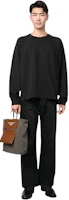 Lookbook Acne Studios SS23 Unisex Black Crewneck Pullover Sweatshirt CI0127-900