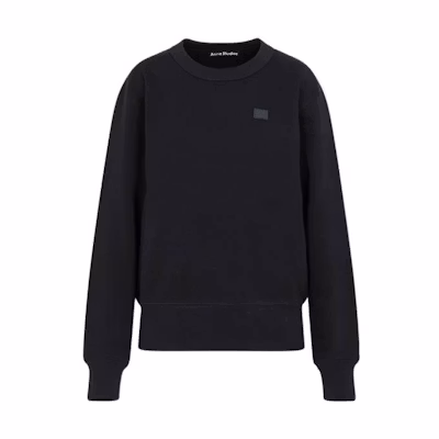 Acne Studios SS23 Unisex Black Pullover Sweatshirt Plain Design. CI0131-900