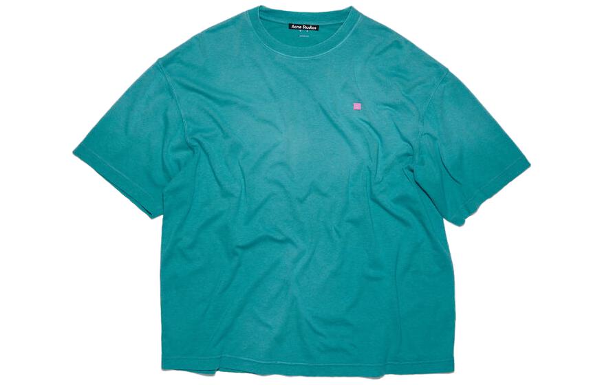 Acne Studios SS23 Unisex Green Solid Color Crew Neck T-Shirt CL0163-CA9