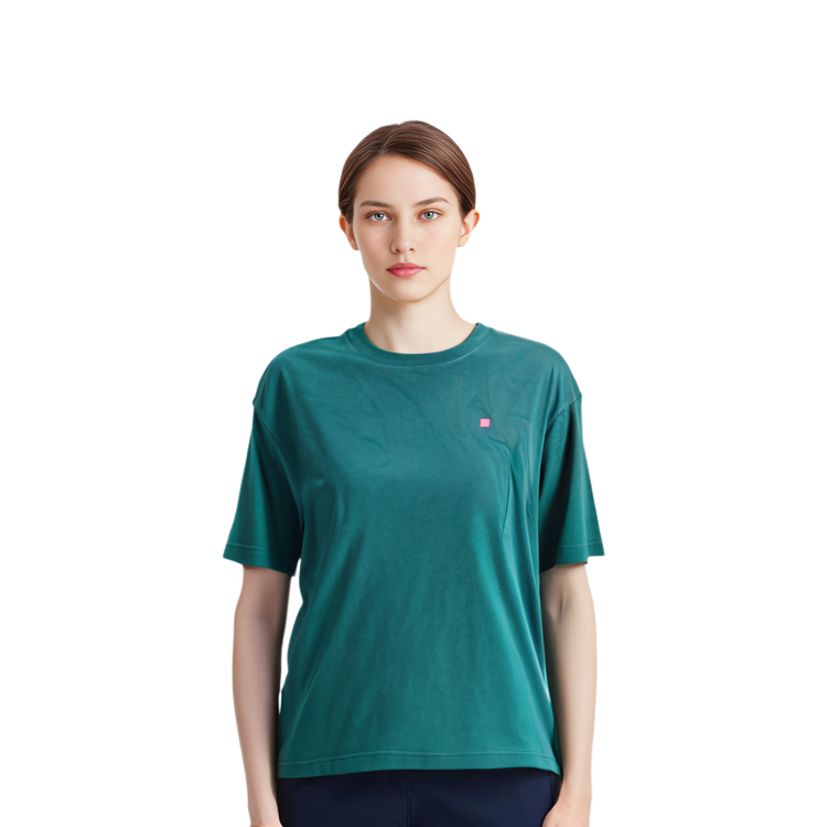 Purchase Camiseta Unisex Verde Sólido Cuello Redondo Acne Studios SS23 CL0163-CA9