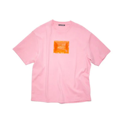 Acne Studios SS23 Unisex Inflatable Detail T-Shirt Bubblegum Pink. CL0184-BQU