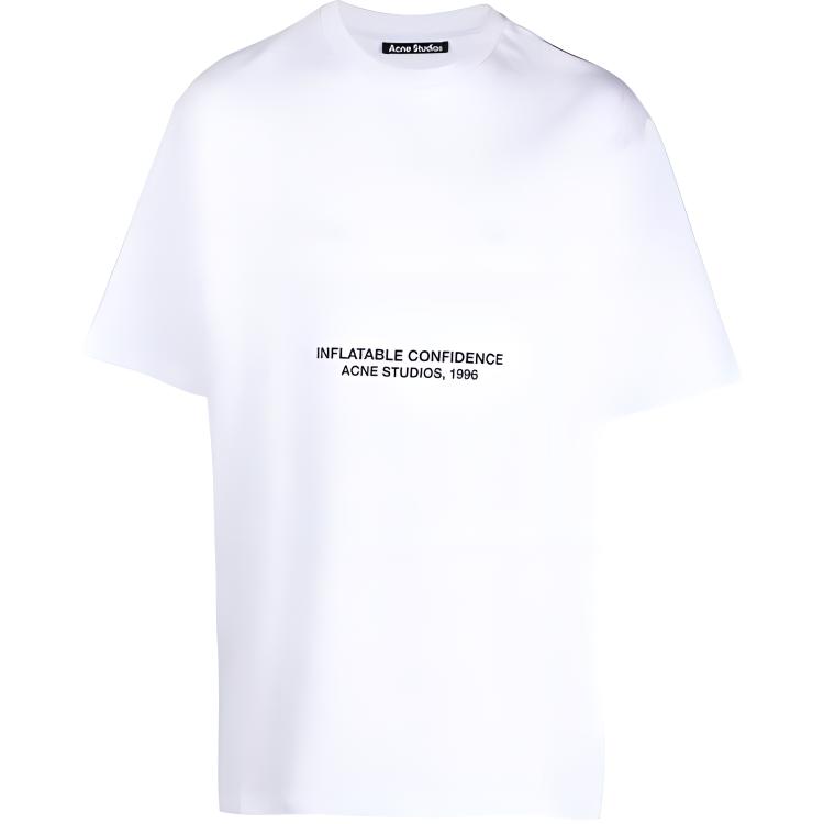 Order Acne Studios SS23 Unisex Letter Print White Crewneck T-Shirt. CL0174-183