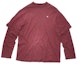 Order Acne Studios SS23 Unisex Loose Fit Layered Long Sleeve T-Shirt Burgundy CL0100-ACD