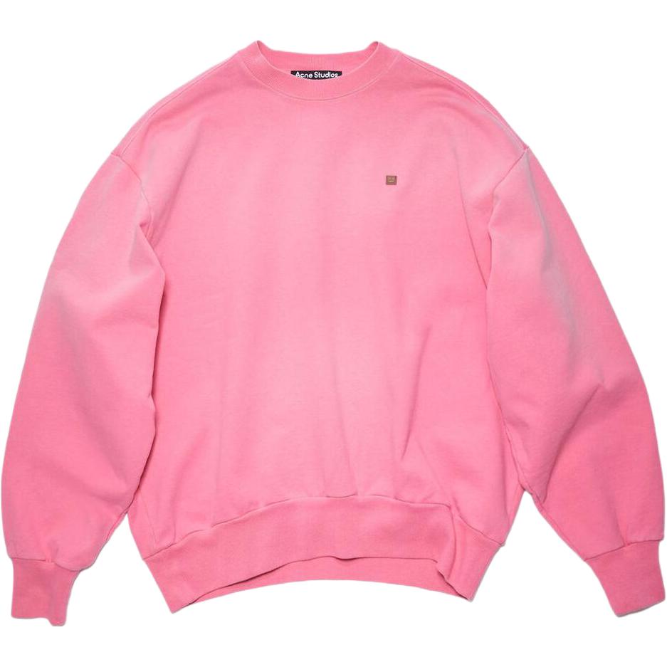Acne Studios SS23 Unisex Pink Crewneck Sweatshirt Pullover. CI0112-BQU