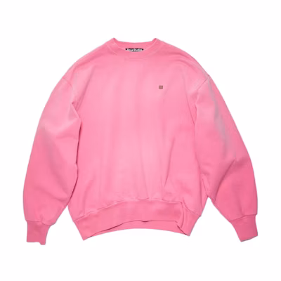 Acne Studios SS23 Unisex Pink Crewneck Sweatshirt Pullover. CI0112-BQU