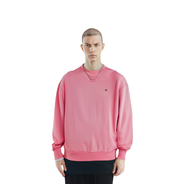 Shop Acne Studios SS23 男女同款粉色圆领套头衫卫衣. CI0112-BQU