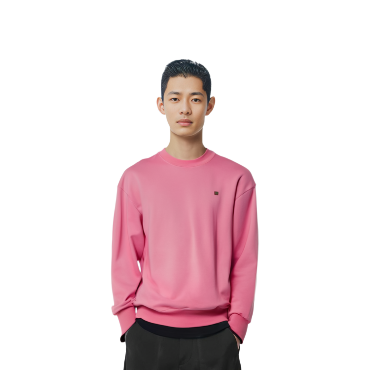 Details for Acne Studios SS23 男女同款粉色圆领套头衫卫衣. CI0112-BQU