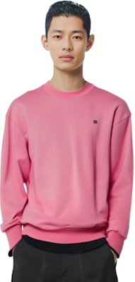 Acne Studios SS23 Unisex Pink Crewneck Sweatshirt Pullover. CI0112-BQU Details for Acne Studios SS23 Unisex Pink Crewneck Sweatshirt Pullover. CI0112-BQU