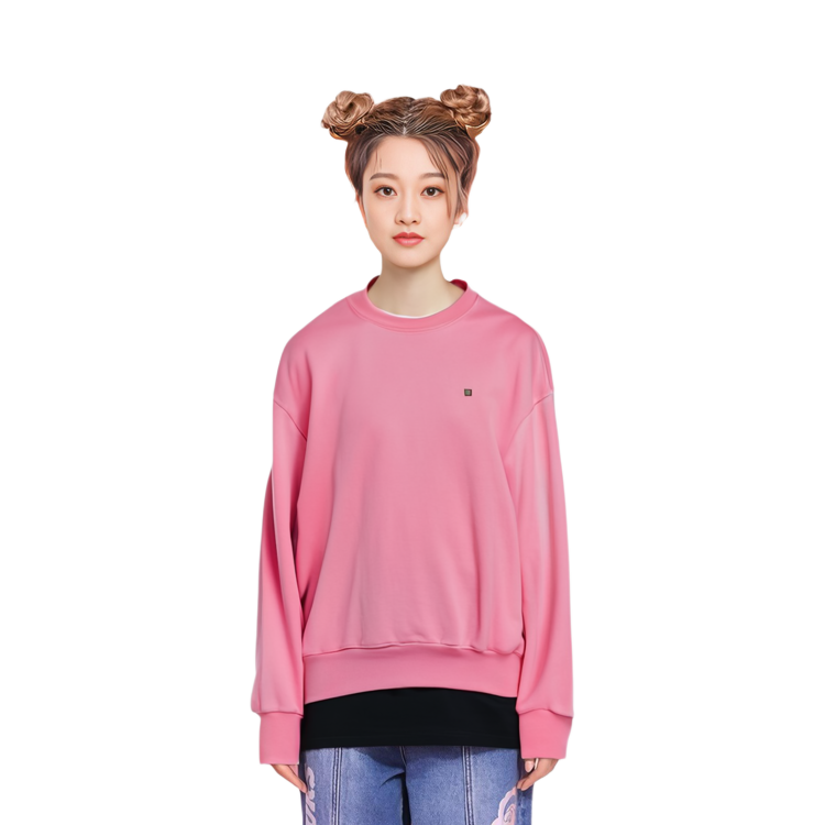 Sizing Acne Studios SS23 男女同款粉色圆领套头衫卫衣. CI0112-BQU