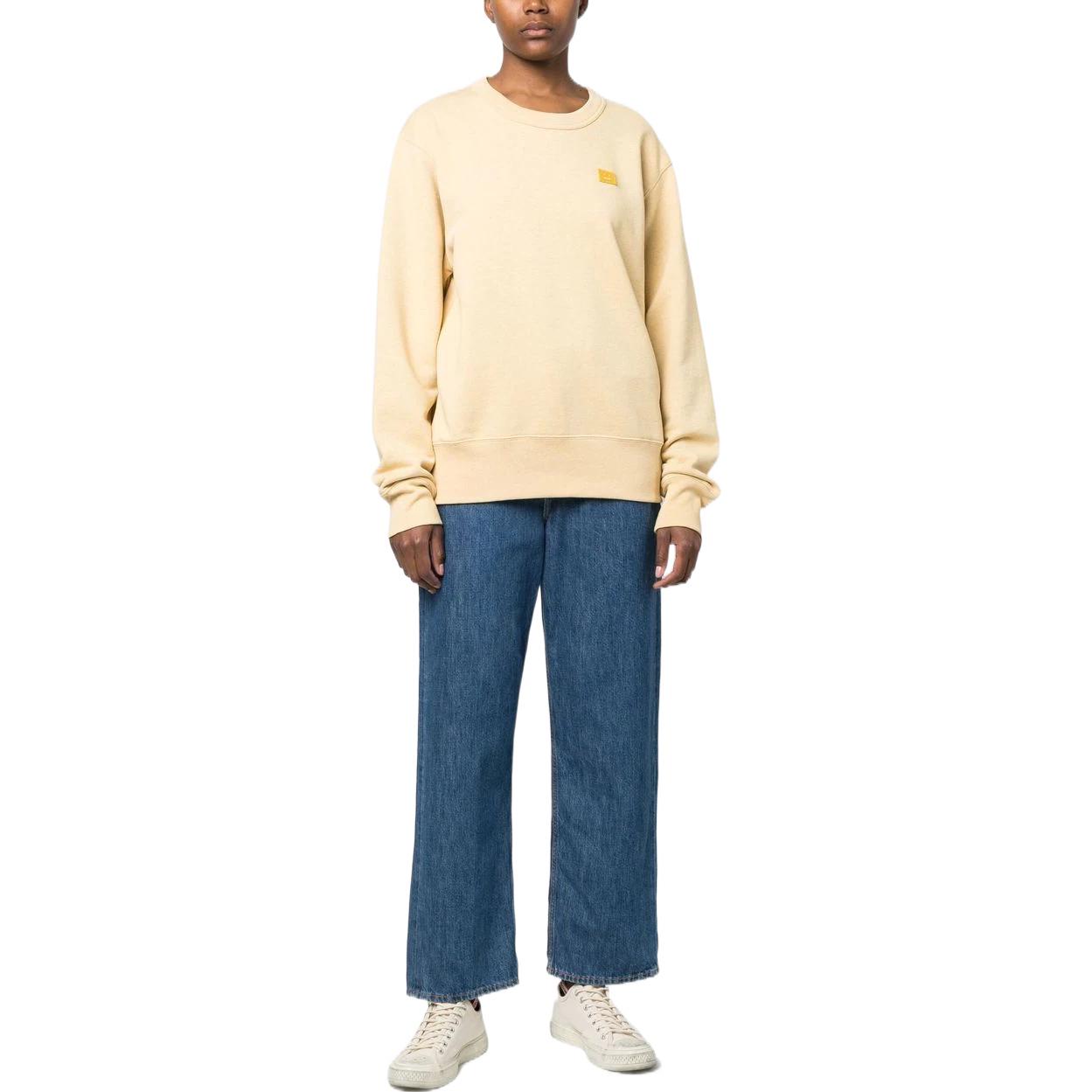 Lookbook 아크네 스튜디오 SS23 유니섹스 솔리드 풀오버 스웻셔츠 라이트 옐로우 CI0131-DAG