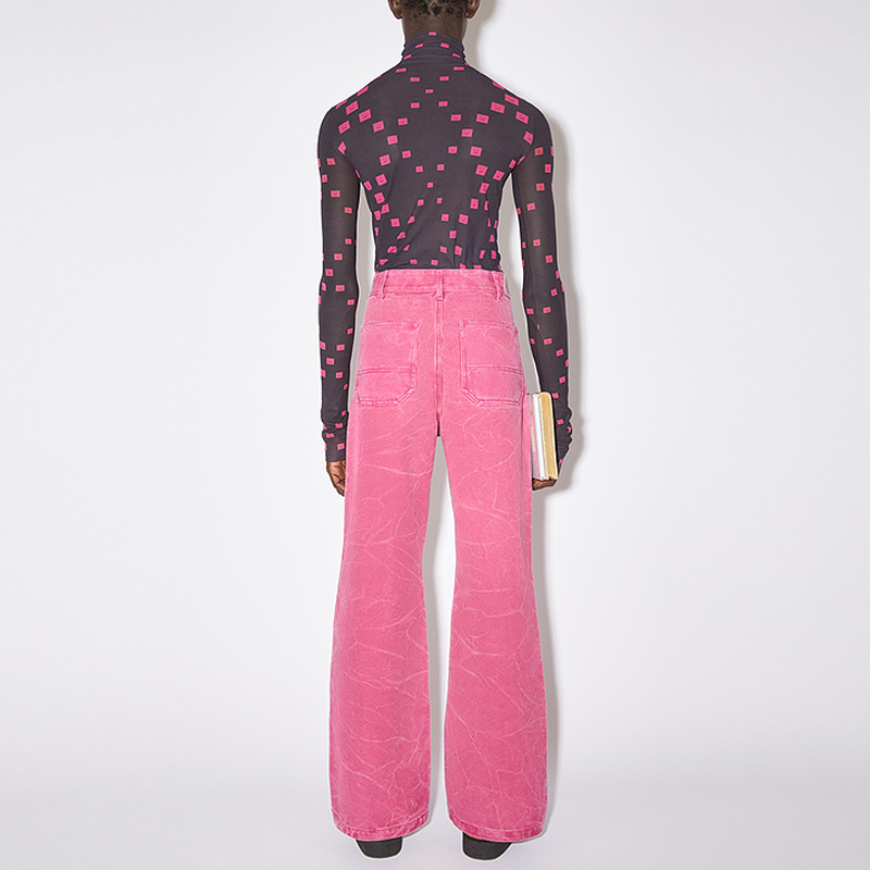 Purchase Acne Studios SS23 Washed Denim Loose Fit Straight Jeans Unisex - Rose Pink CK0064-ACT