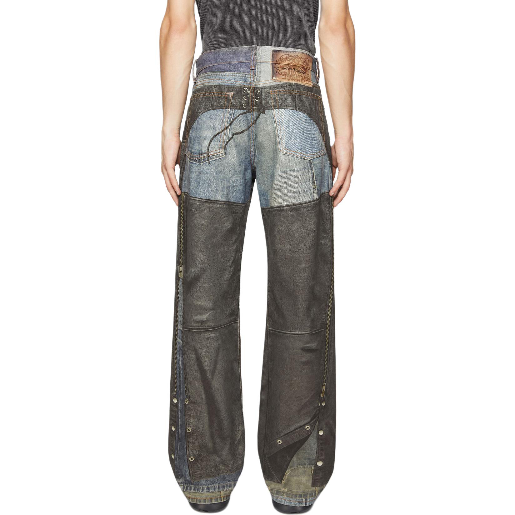 Shop Acne Studios SS24 3D Print Distressed Denim Jeans Unisex - Blue. BK0606-AIL