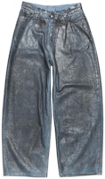 Acne Studios SS24 3D Print Distressed Baggy Mid-Rise Jeans Silver Blue. B00346-BBR Acne Studios SS24 3D Print Distressed Baggy Mid-Rise Jeans Silver Blue. B00346-BBR