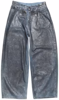 Order Acne Studios SS24 3D打印做舊寬鬆中腰牛仔褲 銀藍色 B00346-BBR