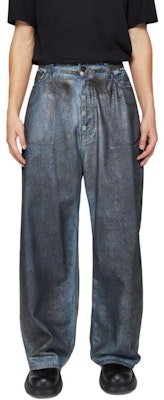 アクネ ストゥディオズ SS24 3Dプリント ダメージ ミッドライズ バギージーンズ シルバーブルー B00346-BBR Lookbook アクネ ストゥディオズ SS24 3Dプリント ダメージ ミッドライズ バギージーンズ シルバーブルー B00346-BBR