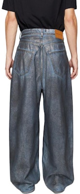 アクネ ストゥディオズ SS24 3Dプリント ダメージ ミッドライズ バギージーンズ シルバーブルー B00346-BBR Shop アクネ ストゥディオズ SS24 3Dプリント ダメージ ミッドライズ バギージーンズ シルバーブルー B00346-BBR