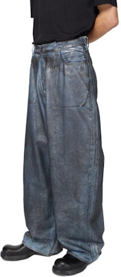 アクネ ストゥディオズ SS24 3Dプリント ダメージ ミッドライズ バギージーンズ シルバーブルー B00346-BBR Purchase アクネ ストゥディオズ SS24 3Dプリント ダメージ ミッドライズ バギージーンズ シルバーブルー B00346-BBR