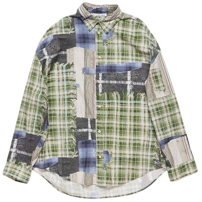 아크네 스튜디오 SS24 3D 프린트 민트 맘보 체크 롱슬리브 셔츠 그린 BB0578-BHM Buy 아크네 스튜디오 SS24 3D 프린트 민트 맘보 체크 롱슬리브 셔츠 그린 BB0578-BHM