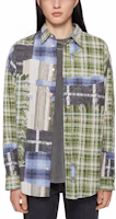 Lookbook Acne Studios SS24 3D打印薄荷绿格纹长袖衬衫 绿色 BB0578-BHM