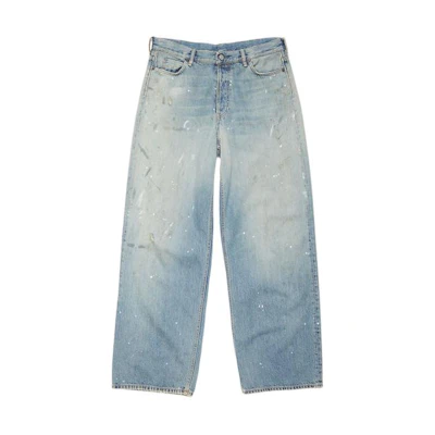 Acne Studios SS24 Baggy Low-Waist Wide-Leg Jeans Light Blue 1981M. B00339-228048
