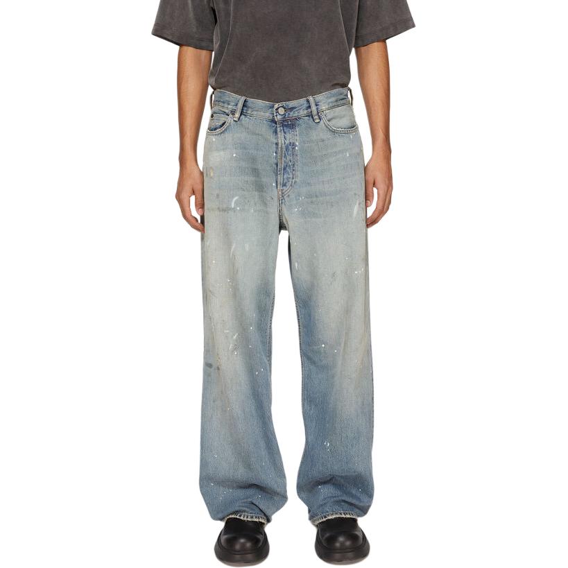 Lookbook Acne Studios SS24 寬鬆低腰直筒牛仔褲 淺藍色 1981M B00339-228048