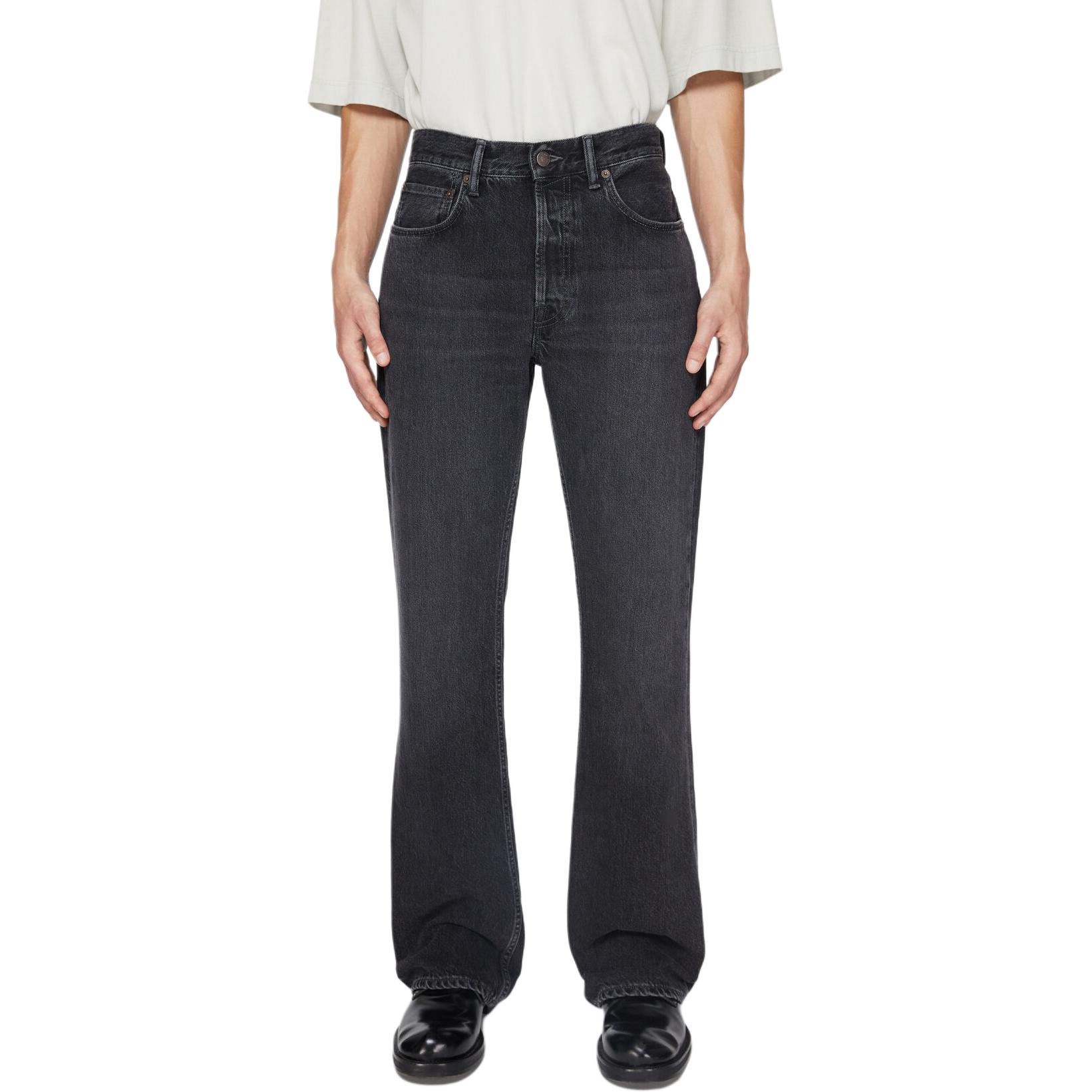 Acne Studios SS24  Black Cleanfit Slim Bootcut Washed Denim Jeans B00357-900 圖 3