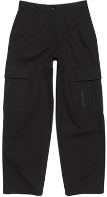 アクネ ストゥディオズ SS24 ブラック ロゴ刺繍 リラックスフィット ユーティリティパンツ BK0616-900 Order アクネ ストゥディオズ SS24 ブラック ロゴ刺繍 リラックスフィット ユーティリティパンツ BK0616-900