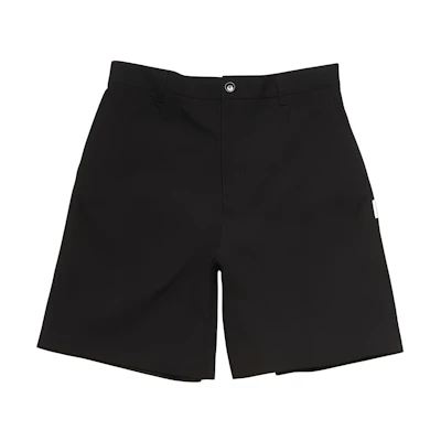 Acne Studios SS24 Black Mid-Rise Straight-Leg Casual Shorts. BE0141-900