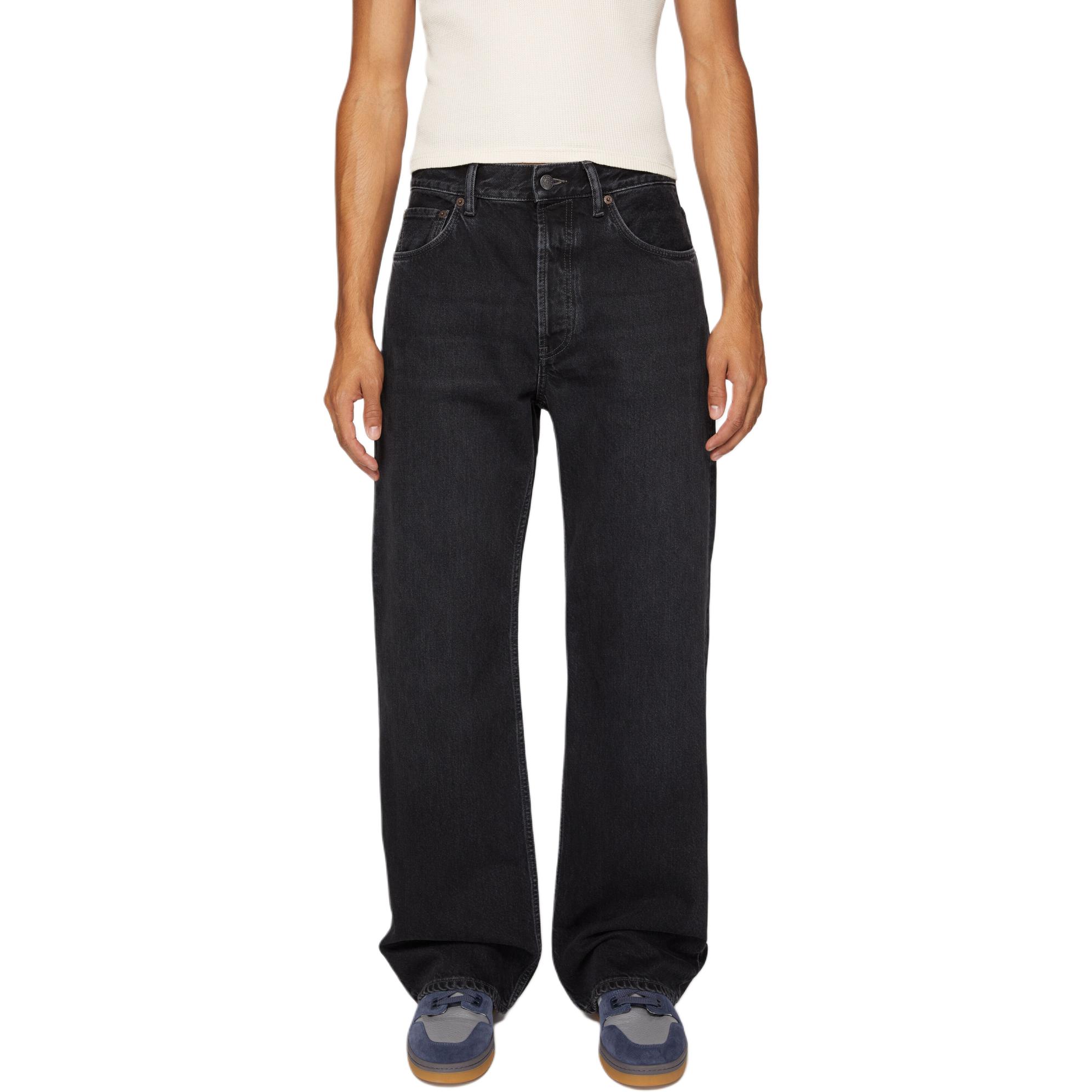 Acne Studios SS24  Black Wide-Leg Mid-Rise Denim Jeans B00363-900 圖 3