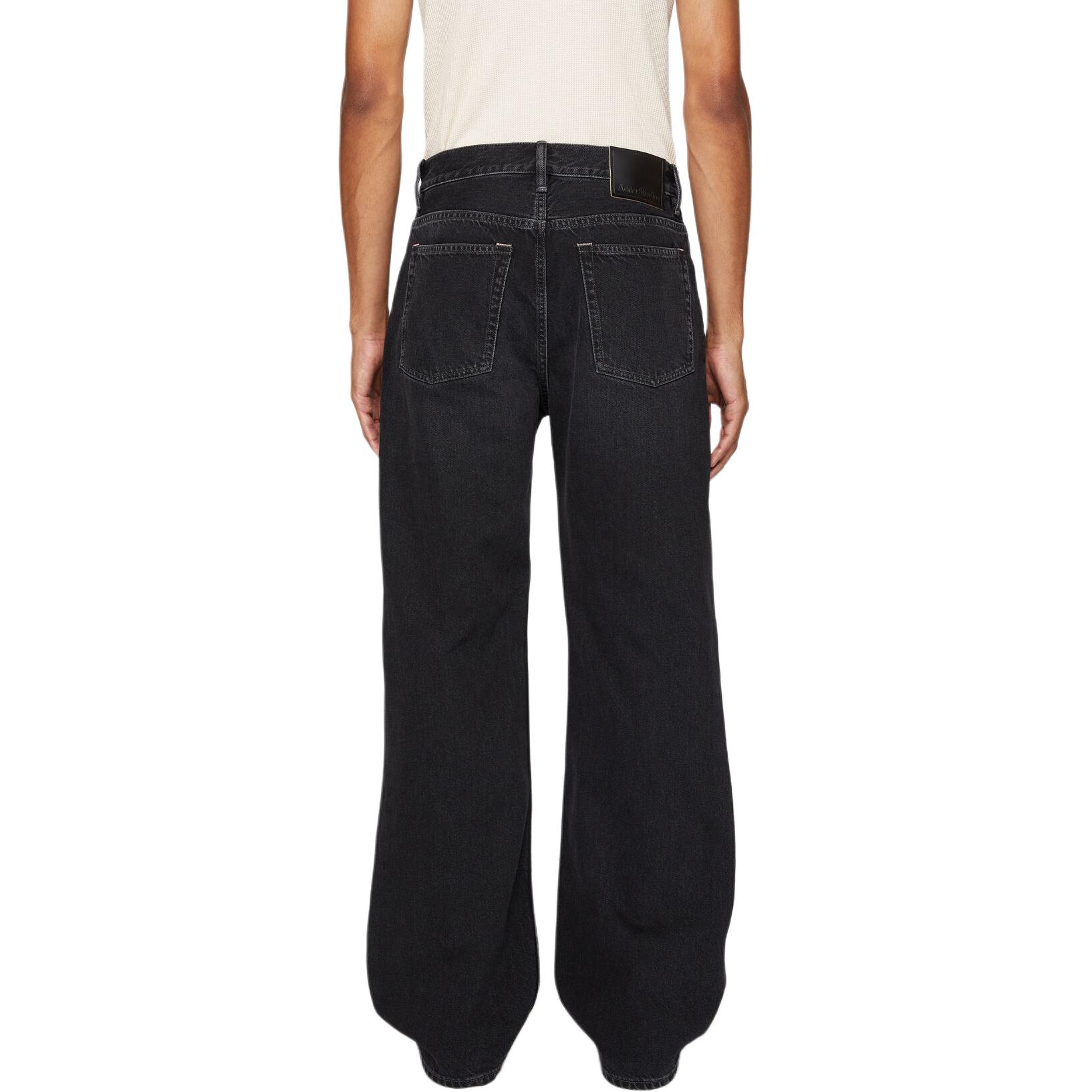 Acne Studios SS24  Black Wide-Leg Mid-Rise Denim Jeans B00363-900 圖 5