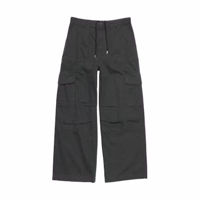 Acne Studios SS24 High-Waisted Relaxed Fit Wide-Leg Jeans Dark Grey. BK0589-AA3