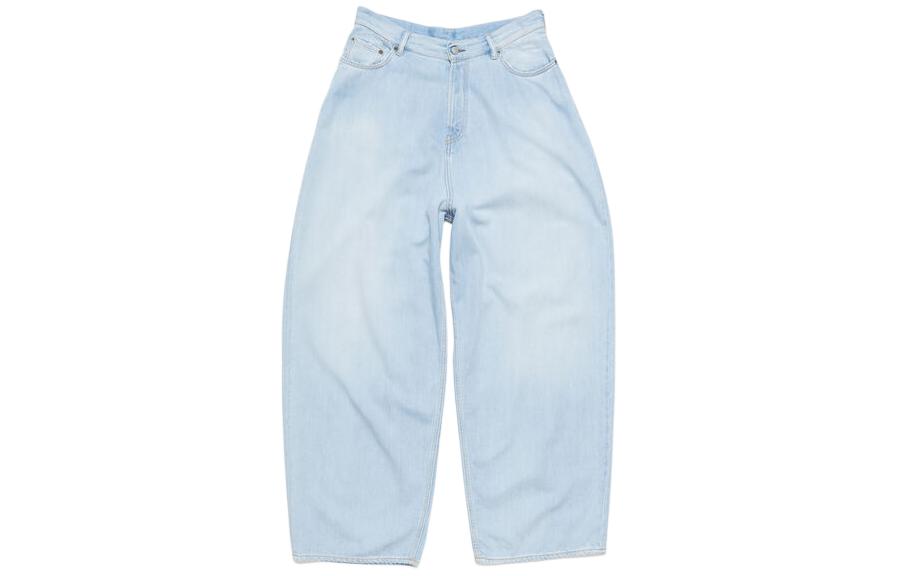 Acne Studios SS24  High-Waisted Washed Loose-Fit Jeans Light Blue. B00335-228