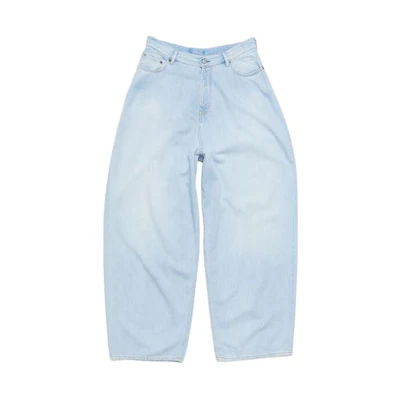 Acne Studios SS24 High-Waisted Washed Loose-Fit Jeans Light Blue. B00335-228