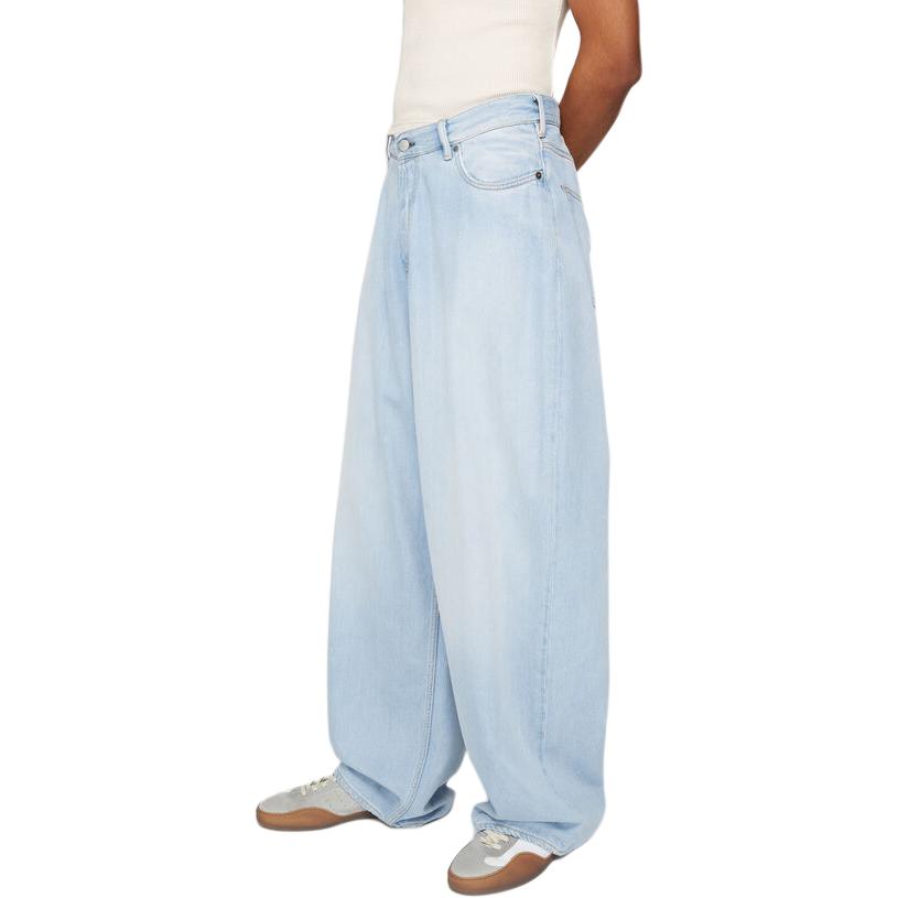 Purchase アクネ ストゥディオズ SS24 ハイウエスト ウォッシュド ルーズフィット ジーンズ ライトブルー B00335-228