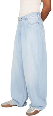 アクネ ストゥディオズ SS24 ハイウエスト ウォッシュド ルーズフィット ジーンズ ライトブルー B00335-228 Purchase アクネ ストゥディオズ SS24 ハイウエスト ウォッシュド ルーズフィット ジーンズ ライトブルー B00335-228