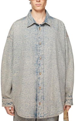 Acne Studios SS24 Jacquard Loose Fit Long Sleeve Denim Jacket Blue BB0562-BUF Lookbook Acne Studios SS24 Jacquard Loose Fit Long Sleeve Denim Jacket Blue BB0562-BUF