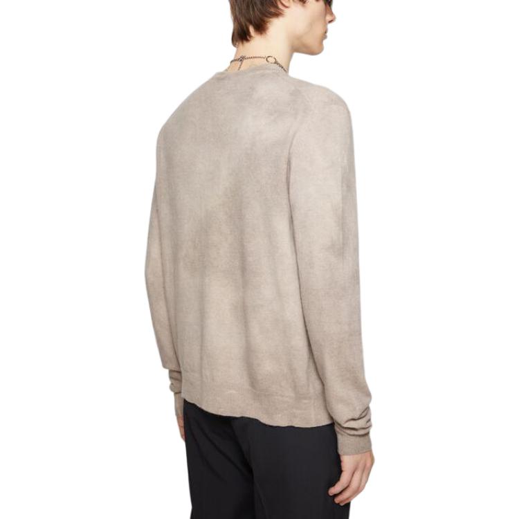 Shop 아크네 스튜디오 SS24 루즈핏 크루넥 가디건 레트로 베이지 스웨터. B60323-DLP