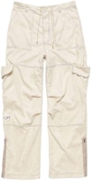 Acne Studios SS24 Loose Fit Mid-Rise Straight Zip Cargo Pants Beige BK0574-AEK Acne Studios SS24 Loose Fit Mid-Rise Straight Zip Cargo Pants Beige BK0574-AEK