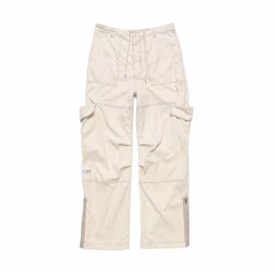 Acne Studios SS24 Loose Fit Mid-Rise Straight Zip Cargo Pants Beige BK0574-AEK