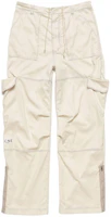 Order Acne Studios SS24 米色中腰直筒拉鍊工裝褲 寬鬆版型 BK0574-AEK