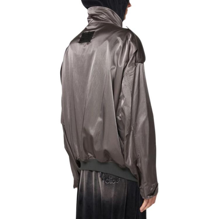 Shop アクネ ストゥディオズ SS24 エポレット付きルーズフィットジップジャケット グレー B90743-DLH