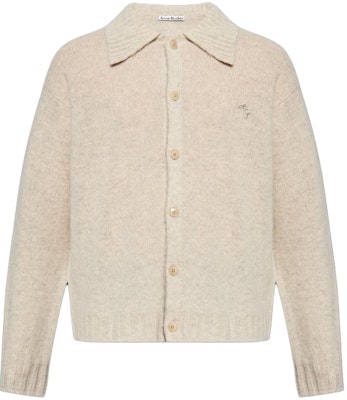 Acne Studios SS24 Oversized Beige Button-Up Collar Knit Sweater. B60294X92 Buy Acne Studios SS24 Oversized Beige Button-Up Collar Knit Sweater. B60294X92
