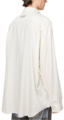 Acne Studios SS24 Oversized Logo Print Long Sleeve Shirt Grey White BB0571-AEG Shop Acne Studios SS24 Oversized Logo Print Long Sleeve Shirt Grey White BB0571-AEG