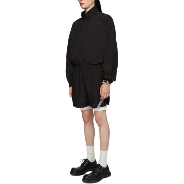 Purchase Acne Studios SS24 反光松紧腰宽松短裤 - 黑色 BJ0020-900