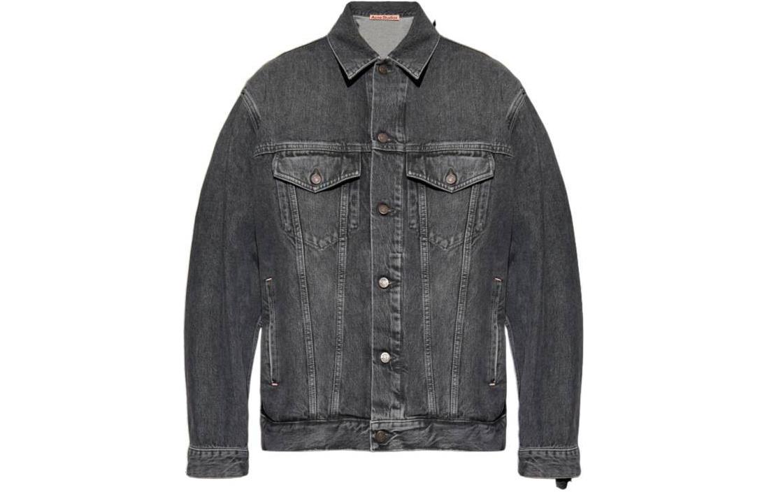 Acne Studios SS24  Solid Washed Single-Breasted Jacket - Black. C90167-900