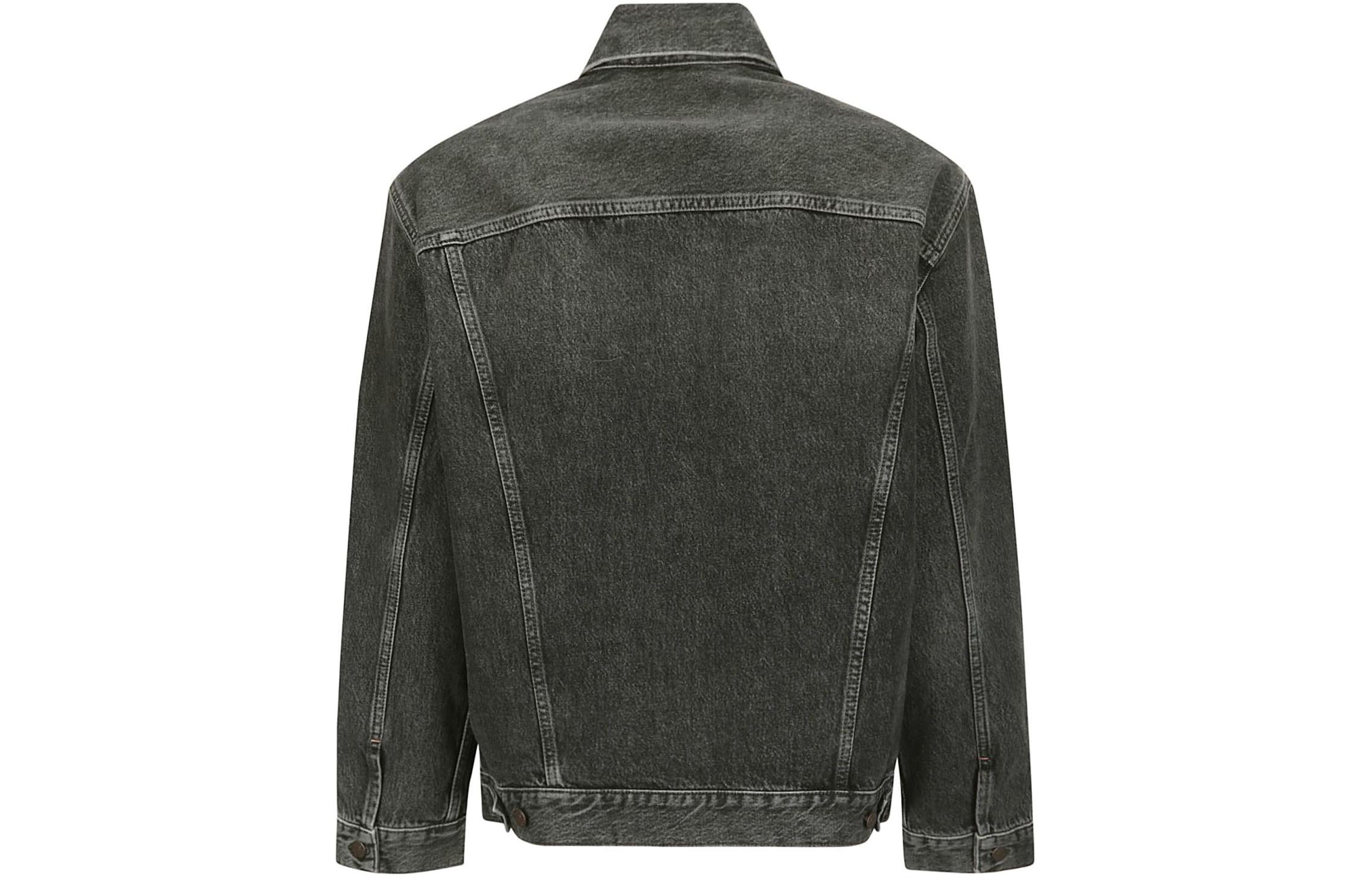 Lookbook Acne Studios SS24 Chaqueta Negra Lavada de Botón Simple. C90167-900